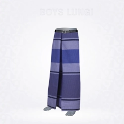 Boys Lungi-Dark Lavender Blueberry Grey Dobb